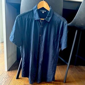 John varvatos linen blend polo shirt